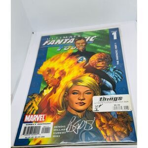 Signed 2004 Marvel Ultimate Fantastic Four #1 Brian Michael Bendis Auto Comic